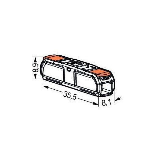Wago verbindingsklem 1-VOUDIG 0,2-4 MMÂ² - Doorvoerconnector per stuk