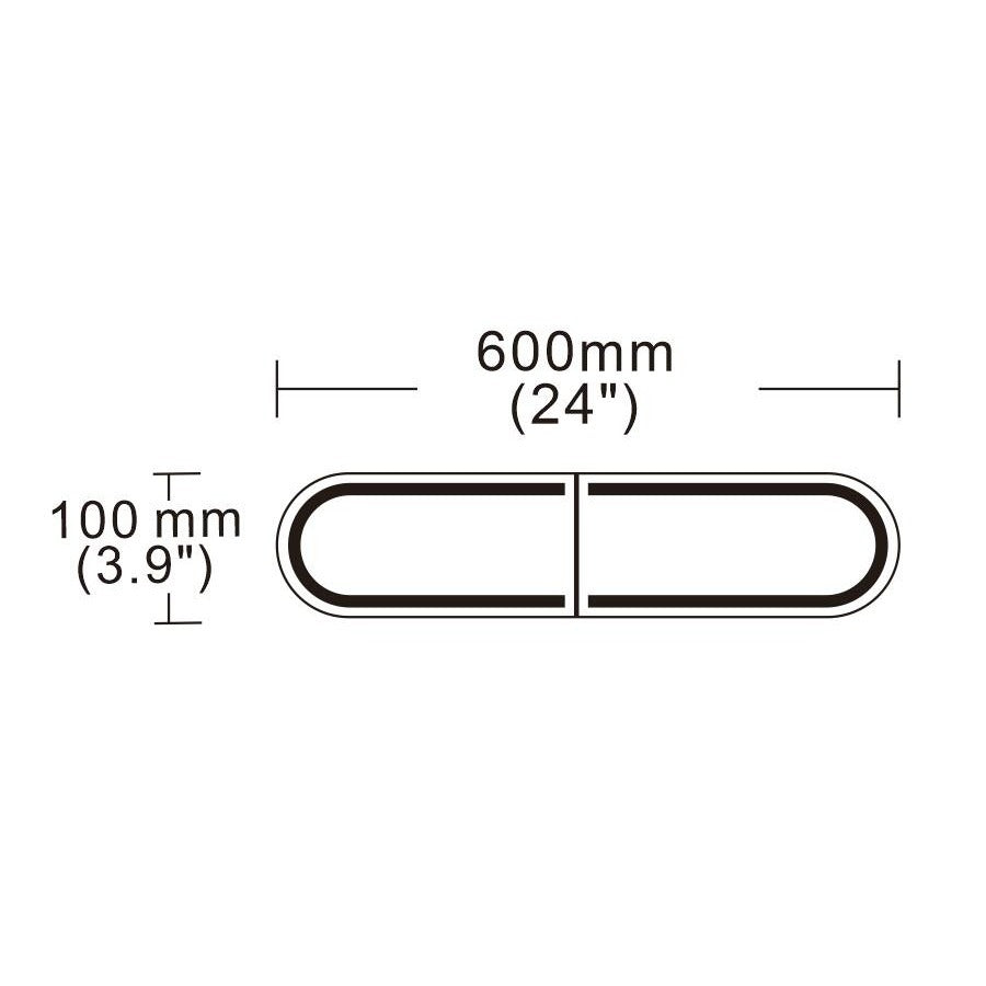 LED dak zwaailamp - 108 LED - R10/R65 - 60cm