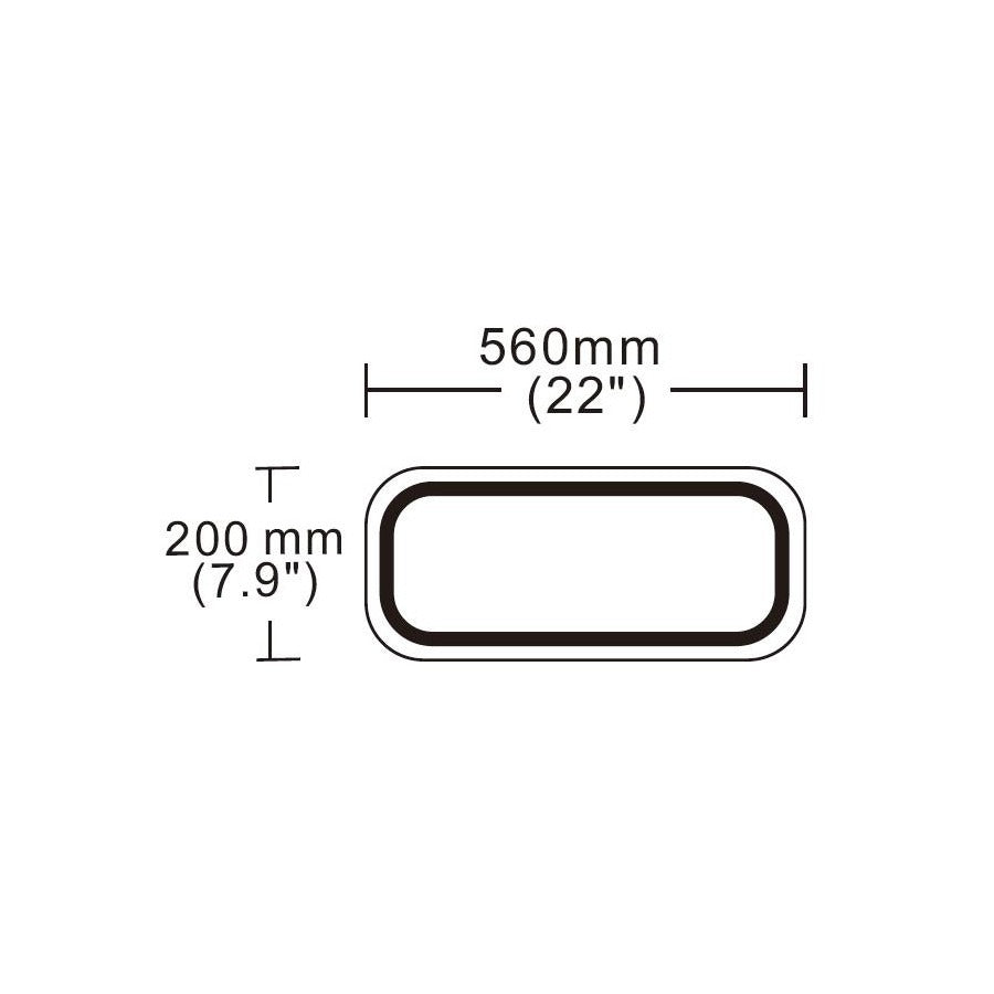 LED dak zwaailamp - Blauw - 120 LED - R10 / R65 - 560 x 200 x 41mm