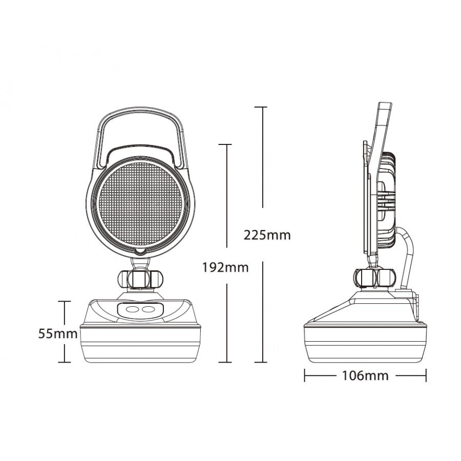Magnetische LED werklamp - 9 LED - Oplaadbaar