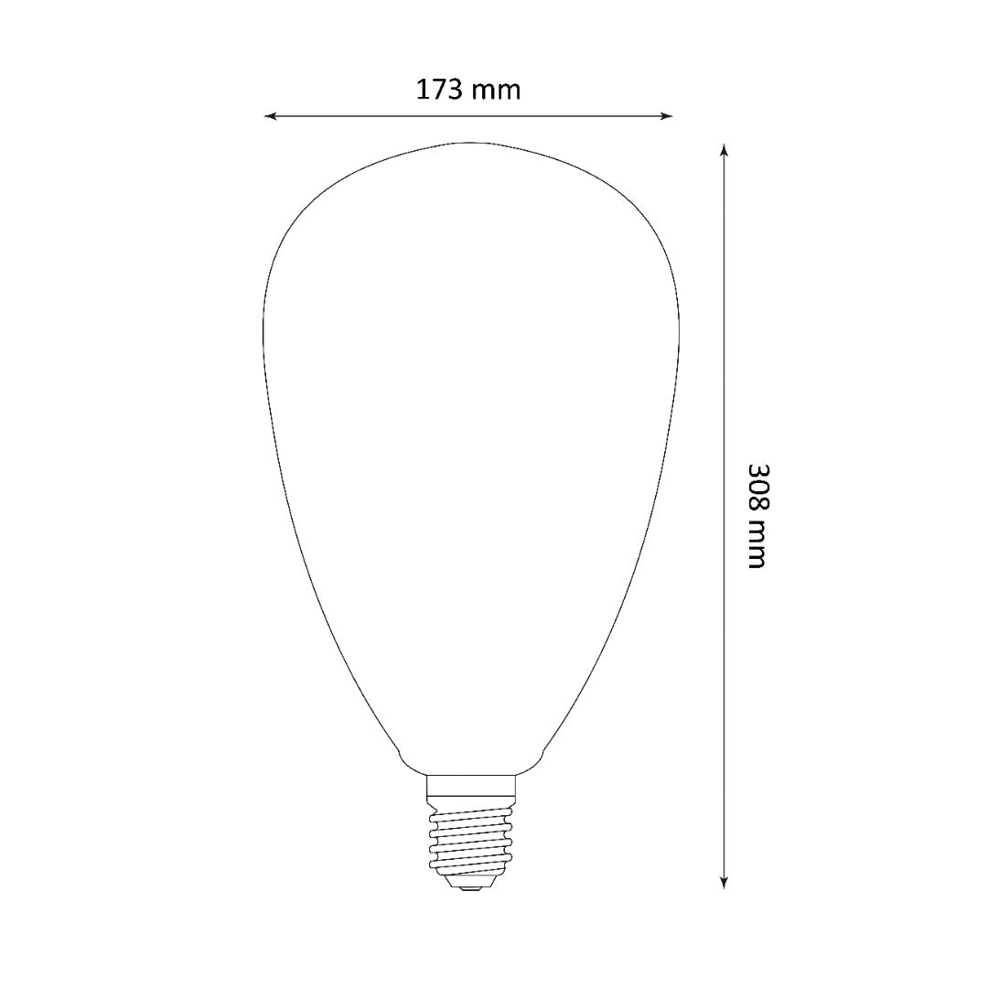 E27 LED filament - S173 - 50 lumen - Extra warm wit - Premium vintage