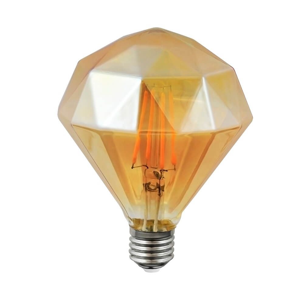 Retro Filament LED lamp - E27 - 4 Watt - 450 lumen - Warm wit - Amber Diamond