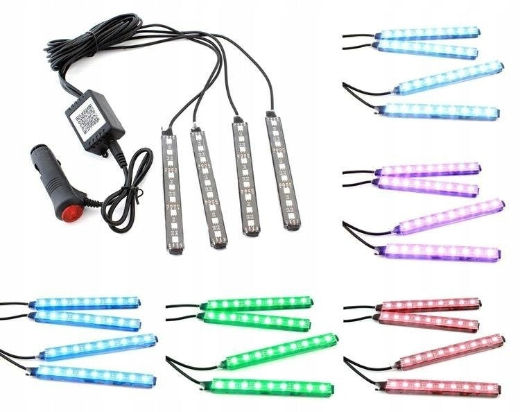RGB verlichtingsset - Auto-interieur - Smartphone verbinding
