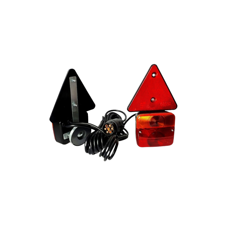 LED achterlichtcombinatie - 2 x 2 LEDs - Met gevarendriehoek - Magnetisch