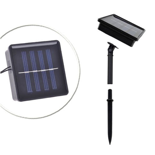 Zonne-Energie Outdoor LED verlichting - 20 meter - Warm Wit - 12V - ultra dun