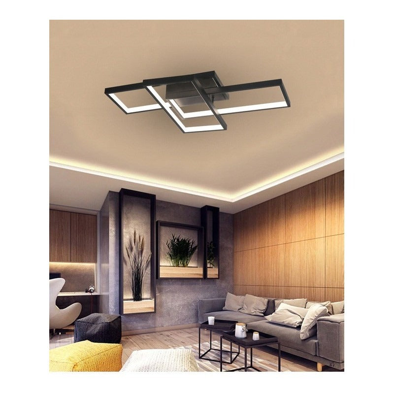 LED design plafondlamp - 72W - CCT - Met afstandsbediening - Zwart